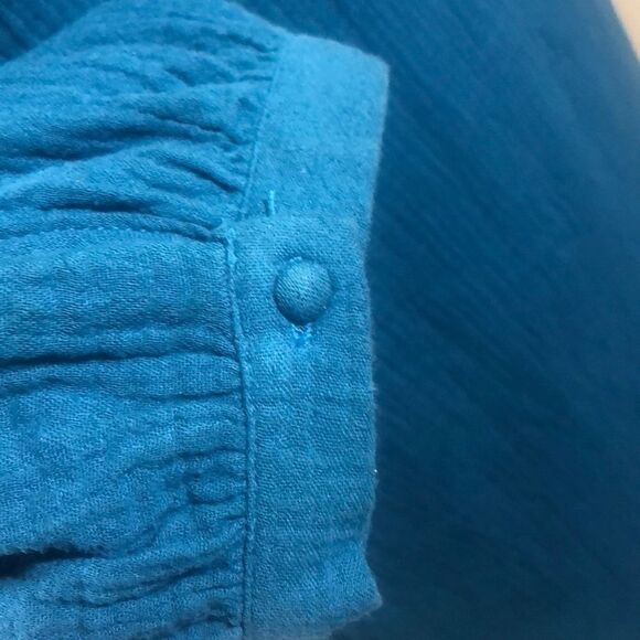 Umgee teal tassels shift dress large - Picture 4 of 5